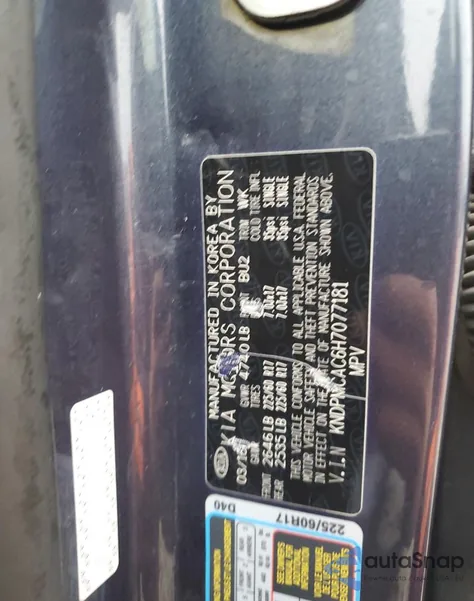 2017 Kia Sportage Lx z USA, uszkodzony, nr VIN KNDPMCAC6H7077181